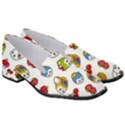 Illustration Vector Fruit Animal Cartoon Pattern Women s Classic Loafer Heels View3