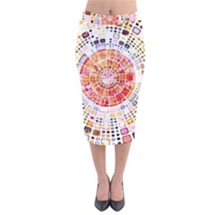 Internet Data Storage Online Velvet Midi Pencil Skirt by Wegoenart