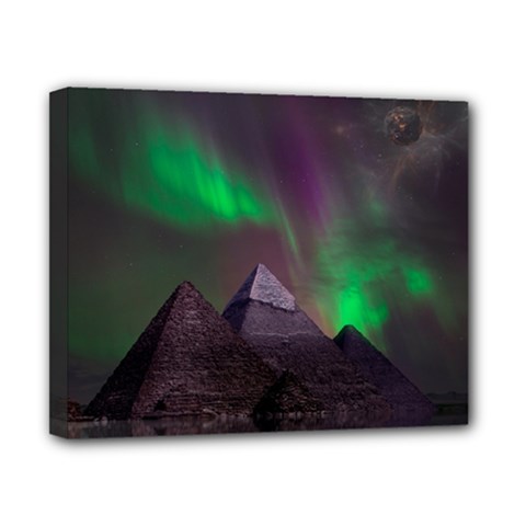 Fantasy Pyramid Mystic Space Canvas 10  X 8  (stretched) by Wegoenart