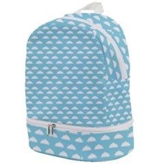 Little Clouds Blue  Zip Bottom Backpack by ConteMonfrey