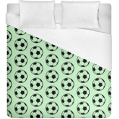 Pattern Ball Soccer Background Duvet Cover (king Size) by Wegoenart