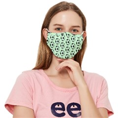 Pattern Ball Soccer Background Fitted Cloth Face Mask (adult) by Wegoenart