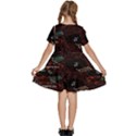Geometric Pattern Recycle Bin Kids  Short Sleeve Tiered Mini Dress View4