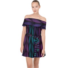 Background Off Shoulder Chiffon Dress by nateshop