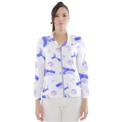 Whale Fish Sea Pattern Mammal Ocean Women s Windbreaker by Ravend