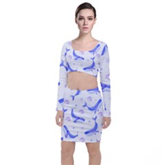 Whale Fish Sea Pattern Mammal Ocean Top And Skirt Sets by Ravend