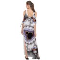 Mandelbrot Fractal Background Template Circle Maxi Chiffon Cover Up Dress View2