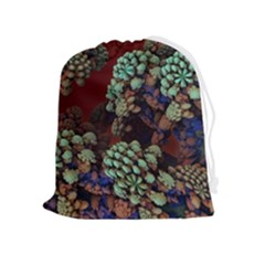 Art 3d Mandelbulb Mandelbrot Fractal Graphic Drawstring Pouch (xl) by danenraven