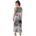 Apple Males Almond Bread Abstract V-Neck Chiffon Maxi Dress View2