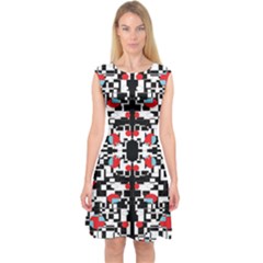 A-new-light Capsleeve Midi Dress by DECOMARKLLC
