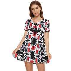 A-new-light Tiered Short Sleeve Babydoll Dress by DECOMARKLLC