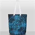 Network Circuit Board Trace Full Print Rope Handle Tote (Small) View2