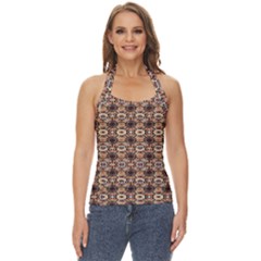 Abstract Sunflower Basic Halter Top by ConteMonfrey