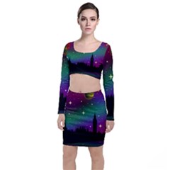Illustration Clock Asteroid Comet Galaxy Top And Skirt Sets by Wegoenart