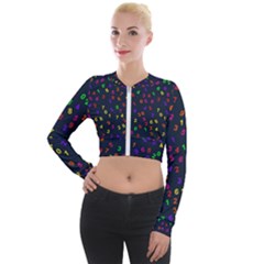 Number Digit Learning Education Long Sleeve Cropped Velvet Jacket by Wegoenart
