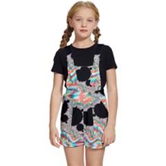 Fractal Abstract Background Kids  Short Overalls by Wegoenart