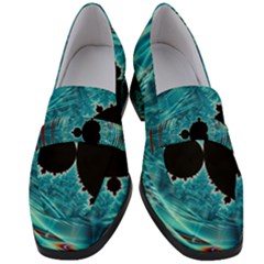 Mandelbrot Apple Fractal Abstract Women s Chunky Heel Loafers by Wegoenart