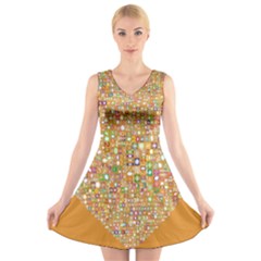 Calendar -1 V-neck Sleeveless Dress by nateshop