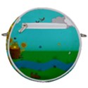 Frog Log Stream River Wallpaper Crossbody Circle Bag View2