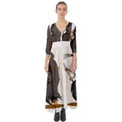 Halloween Button Up Boho Maxi Dress by Sparkle