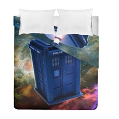 The Police Box Tardis Time Travel Device Used Doctor Who Duvet Cover Double Side (full/ Double Size) by Jancukart