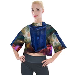 The Police Box Tardis Time Travel Device Used Doctor Who Mock Neck Tee by Jancukart