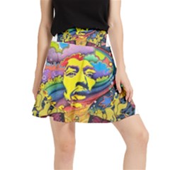 Psychedelic Rock Jimi Hendrix Waistband Skirt by Jancukart