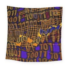 Binary Code Transformation Square Tapestry (large) by Wegoenart