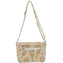 Ice-cream-vintage-pattern Shoulder Bag with Back Zipper View3