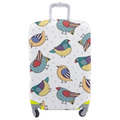 Seamless-pattern-with-hand-drawn-bird-black Luggage Cover (medium) by Jancukart