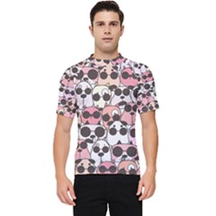 Cute-dog-seamless-pattern-background Men s Short Sleeve Rash Guard by Jancukart