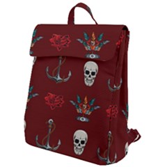 Tattoo-old-school-background-pattern Flap Top Backpack by Jancukart