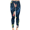 Seamless Pattern With Funny Alien Cat Galaxy Inside Out Leggings View1