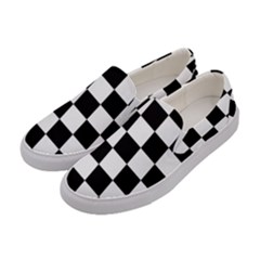 Chess Board Background Design Women s Canvas Slip Ons by Wegoenart