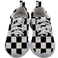 Chess Board Background Design Kids Athletic Shoes by Wegoenart
