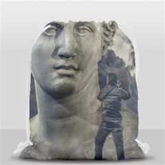 Men Taking Photos Of Greek Goddess Drawstring Bag (small) by dflcprintsclothing