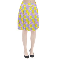 Purple Lemons  Pleated Skirt by ConteMonfrey