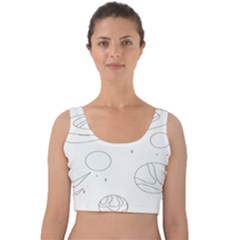 The Cuteness Of Saturn Velvet Crop Top by ConteMonfrey