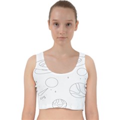 The Cuteness Of Saturn Velvet Racer Back Crop Top by ConteMonfrey
