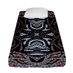 Autumn Patterns Fitted Sheet (single Size) by kaleidomarblingart