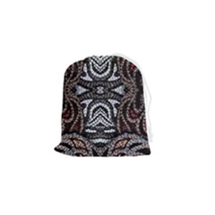 Autumn Patterns Drawstring Pouch (small) by kaleidomarblingart