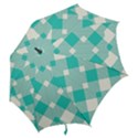 Diagonal Blue Torquoise Hook Handle Umbrellas (Medium) View2