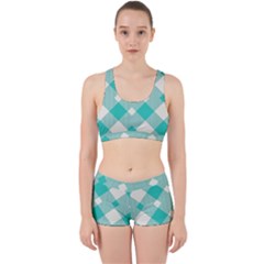 Diagonal Blue Torquoise Work It Out Gym Set by ConteMonfrey