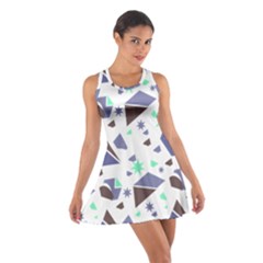 Seamless Pattern Geometric Texture Cotton Racerback Dress by Ravend