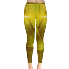 Hieroglyphic Egypt Egyptian Inside Out Leggings by Ravend