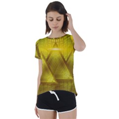 Hieroglyphic Egypt Egyptian Short Sleeve Foldover Tee by Ravend