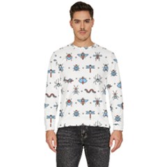 Insect Icon Seamless Pattern Men s Fleece Sweatshirt by Wegoenart