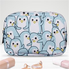 Penguin Pattern Make Up Pouch (small) by Wegoenart