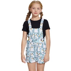 Penguin Pattern Kids  Short Overalls by Wegoenart
