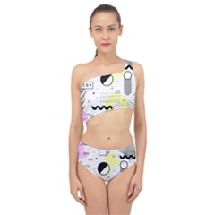Graphic-design-geometric-background Spliced Up Two Piece Swimsuit by Wegoenart